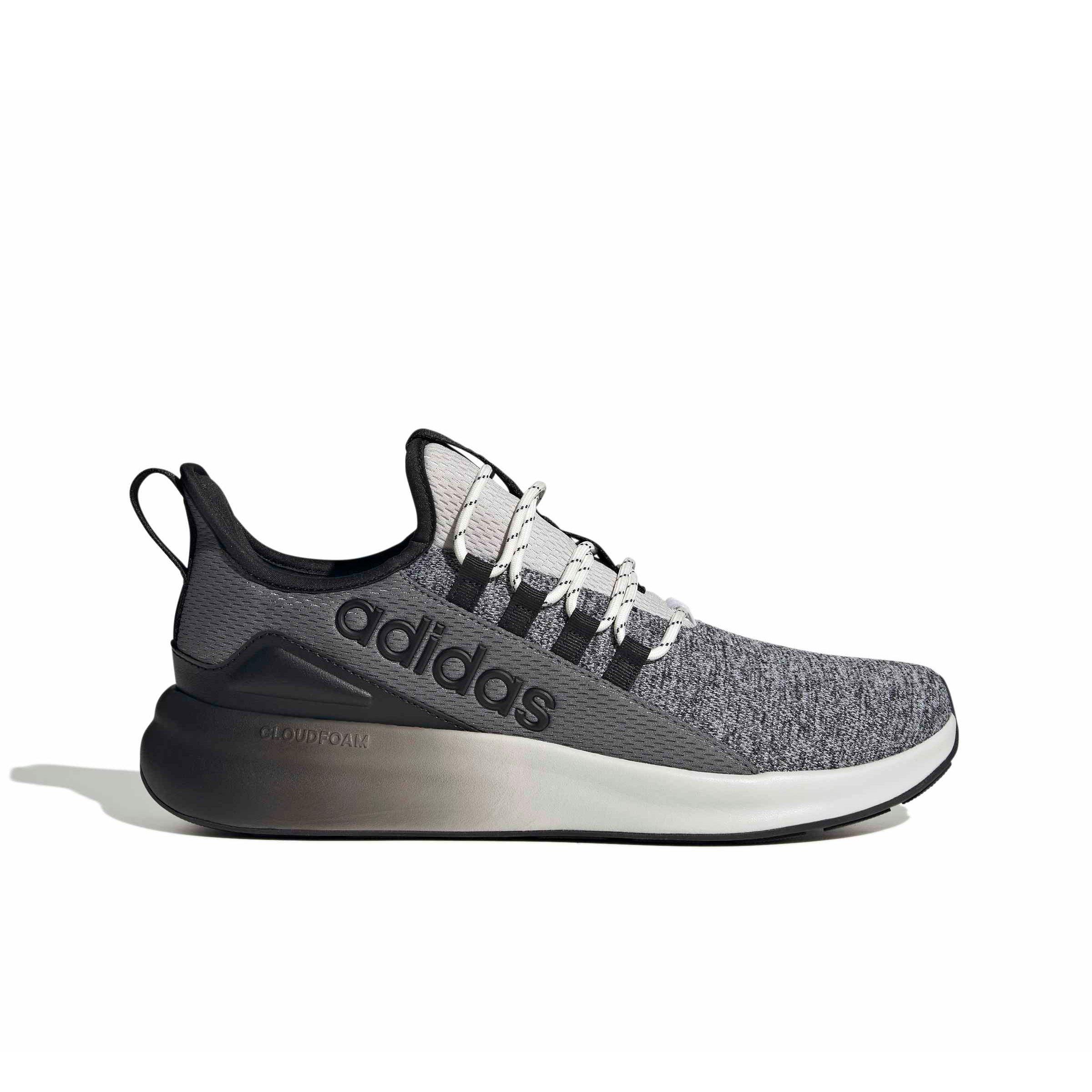 adidas Lite Racer Adapt 8.0 "Grey One/Grey Four/Core Black" Men's Wide Shoe - GREY/GREY/BLACK
